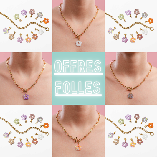 1 Collier avec son Charm + 1 Charm supplémentaire 🌈