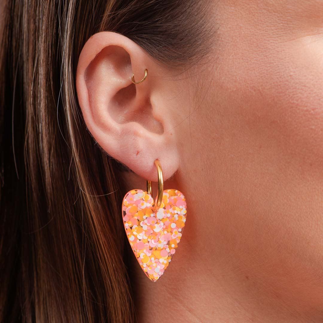 Boucles d'oreilles Magique fait main en France en résine époxy et acier inoxydable Les Nicolettes