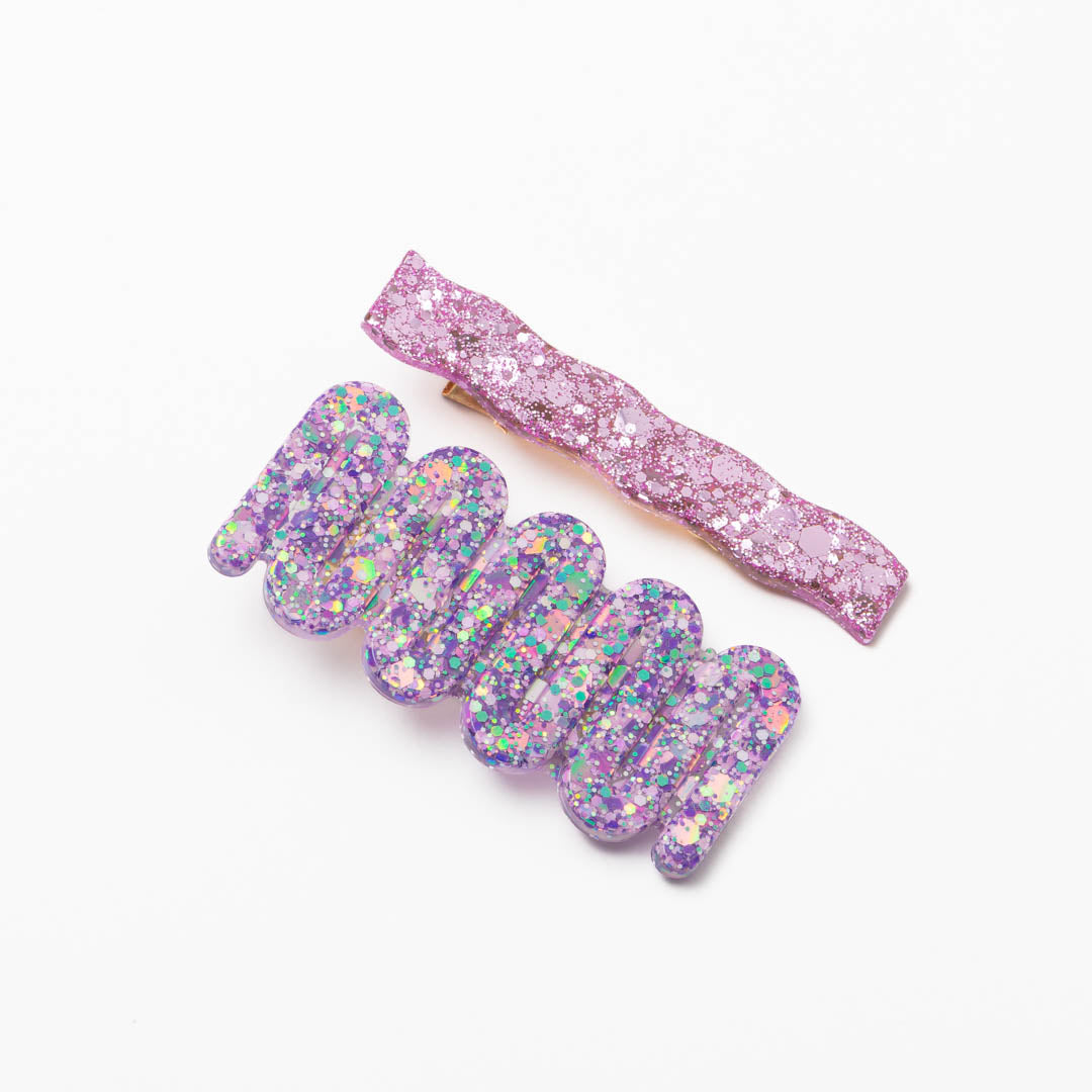 Mini Mix Pink Purple Hair Clips