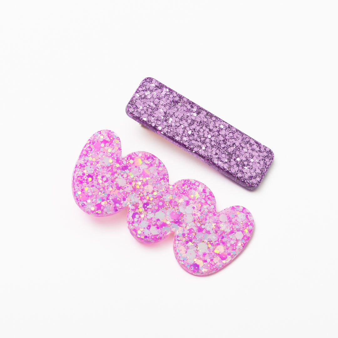 Mini Mix Purple Pink Hair Clips