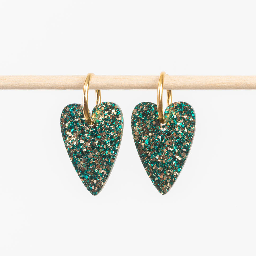 Boucles d'oreilles Vert Champagne