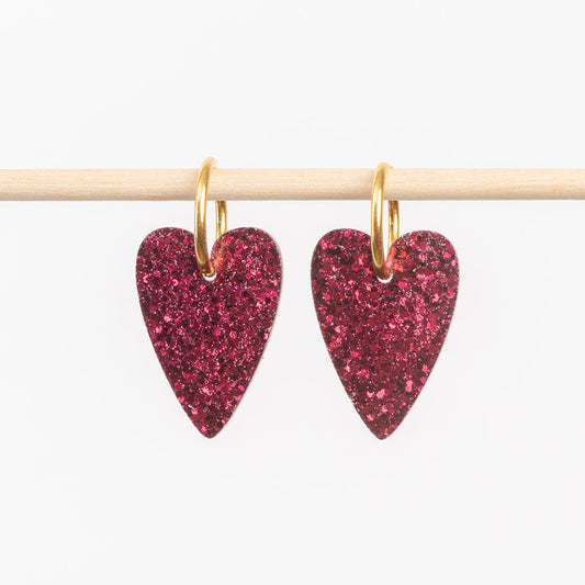 Boucles d'oreilles Lie de vin