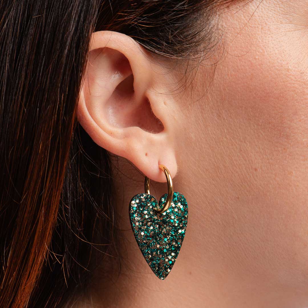 Boucles d'oreilles Vert Champagne