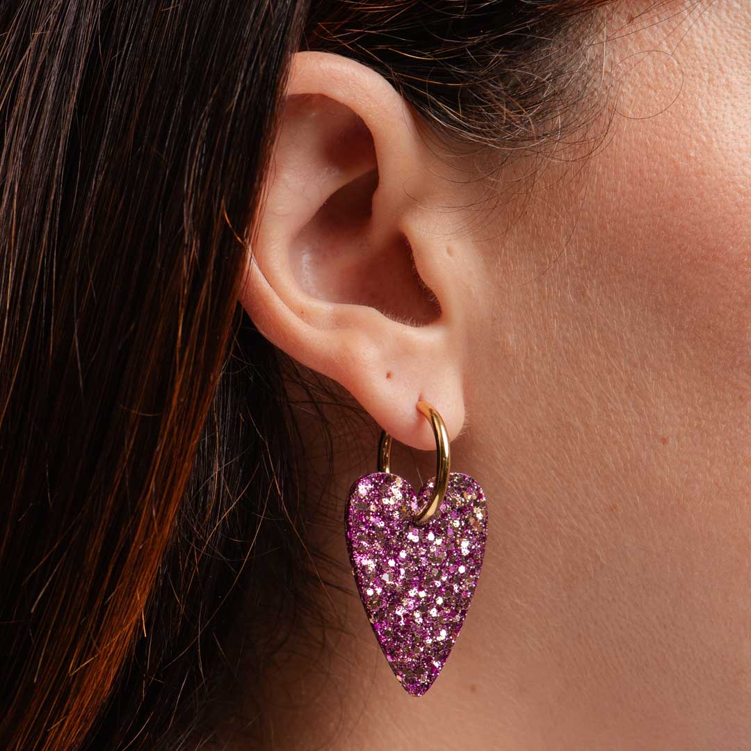  Earrings Lavender & Champagne 