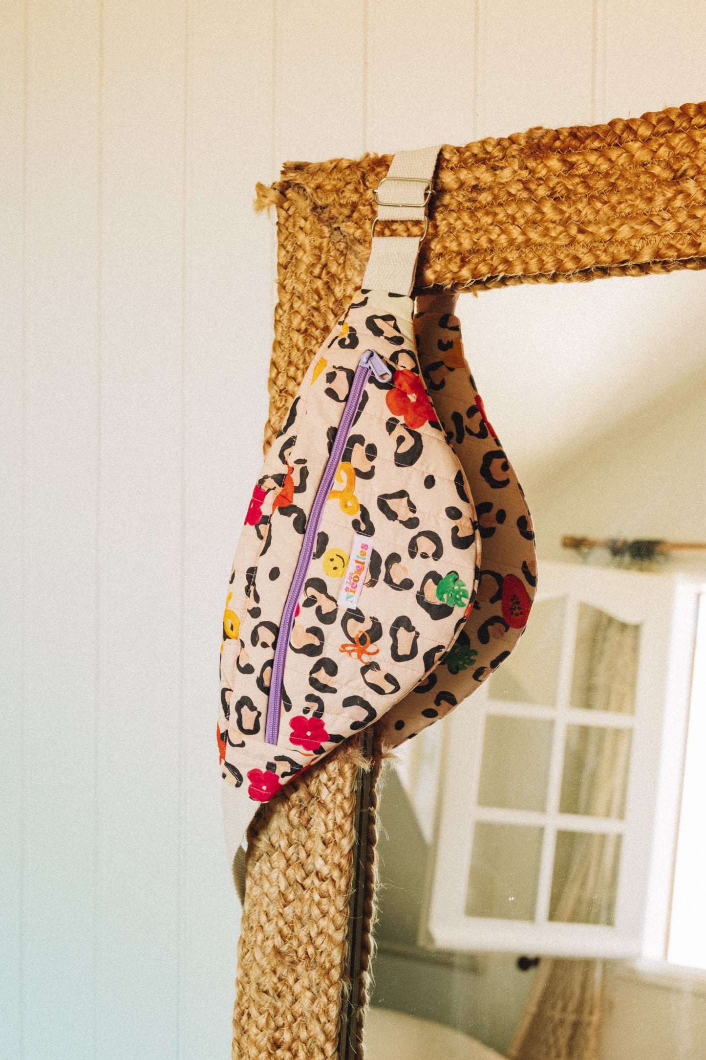  Tropical Leopard Quilted Fanny Pack